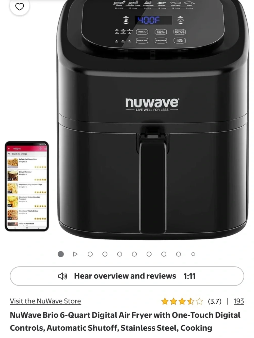 Nuwave retails $150
